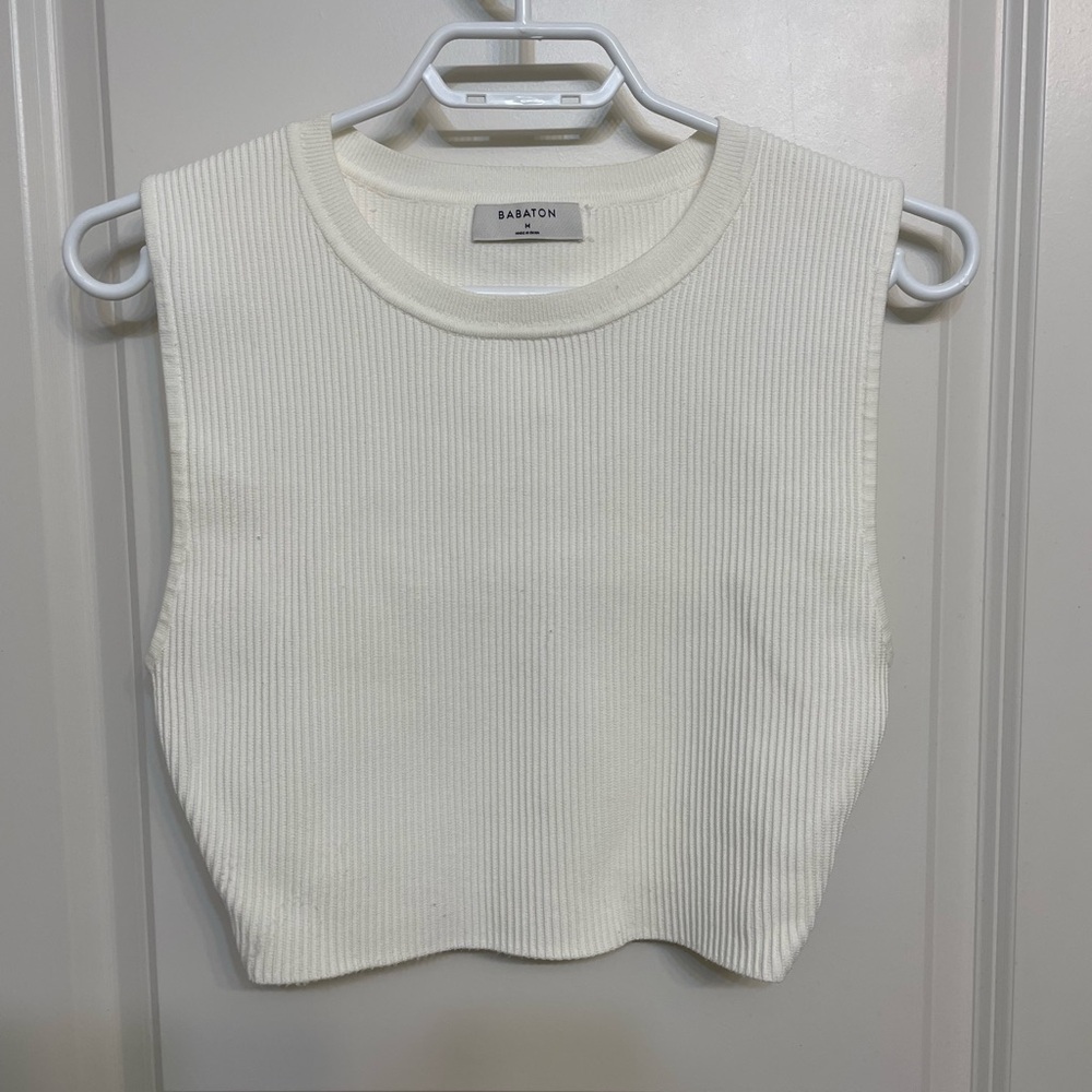 Babaton Sculpt Knit Muscle Tank - Ivory